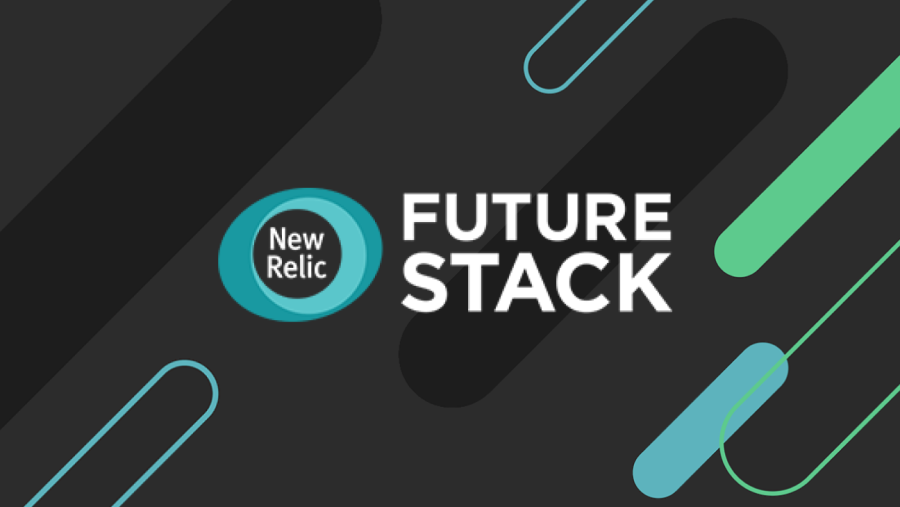 New Relic Futurestack over a dark background